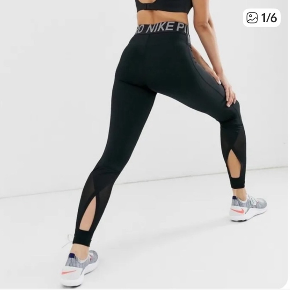 Nike Black Training Leggings View 2
